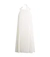 Vince Pleated A-line Halter Dress With Pockets In White