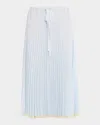 Vince Pleated Midi Skirt