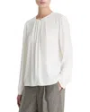 Vince Pleated Neck Silk-blend Blouse