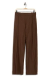 Vince Pleated Pull-on Pants In Brown