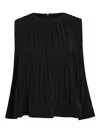Vince Pleated Sleeveless A-line Top