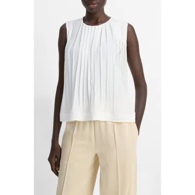 VINCE VINCE PLEATED SLEEVELESS A-LINE TOP