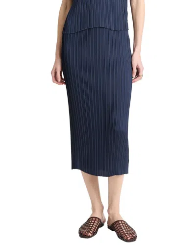 Vince Pleated Straight Pull On Skirt In Gold