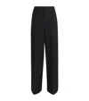 Vince Pleated Straight Trousers In Black