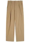 Vince Mid Waist Pleat Front Trousers Fawn In Sand