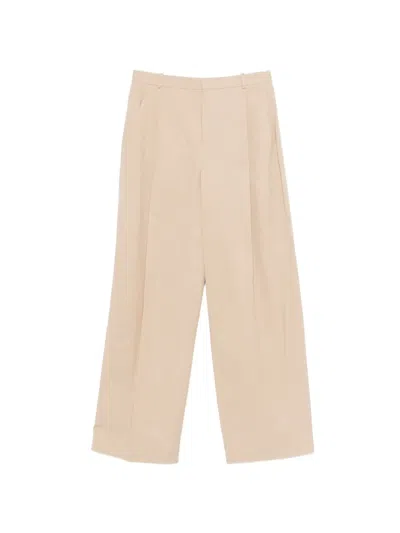 Vince Pleated Trousers In Neutral