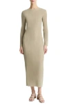 Vince Long-sleeve Ribbed Midi Dress