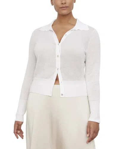 Vince Plus Collard Button Shirt In Optic White