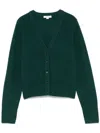 Vince Cashmere Boiled Knit Cardigan In Green