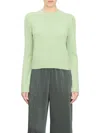 Vince Plush Silk Knit Crew Sweater In Multi