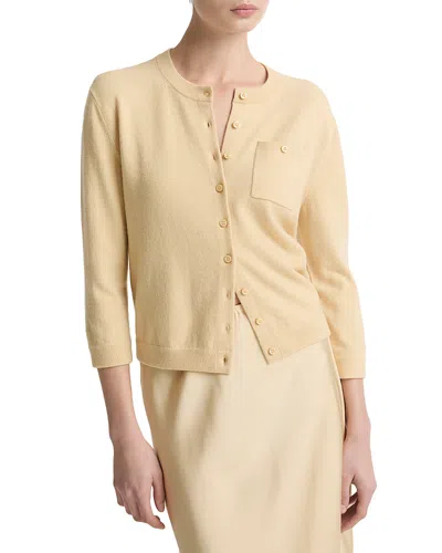 Vince Pocket Cardigan In Yellow