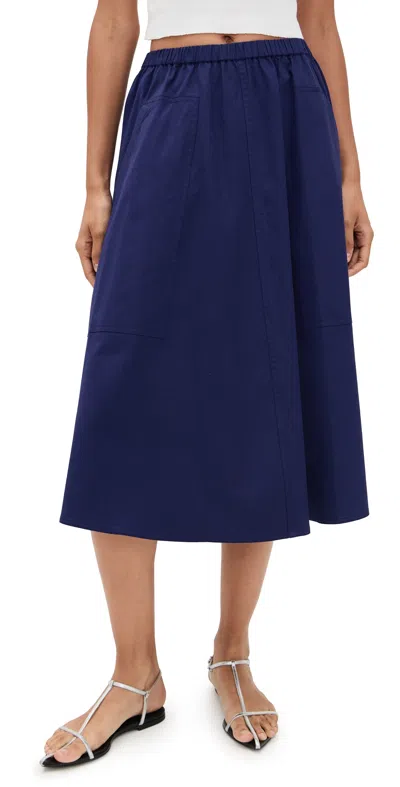 Vince Pocket Full Skirt Deep Iris In Purple