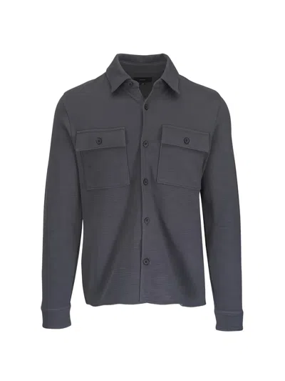 Vince Pocket Overshirt Jacket In Blue