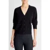 Vince Pocket Wool Blend Cardigan In Animal Print
