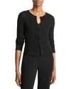 Vince Open Stitch Cardigan In Black