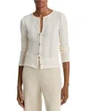 Vince Open Stitch Cardigan In White