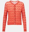 Vince Pointelle Cotton Cardigan