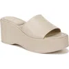 Vince Polina Leather Slide Platform Sandals In Moonlight