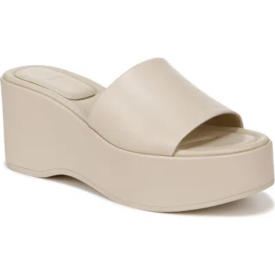 Vince Polina Leather Slide Platform Sandals In Moonlight