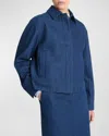 Vince Twill Jacket In Indigo