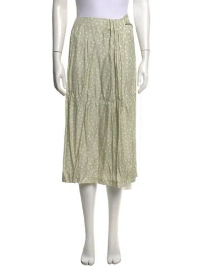 Pre-owned Vince Polka Dot Print Midi Length Skirt In Neutrals