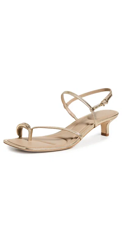 Vince Polli Kitten Sandals Champagne In Gold