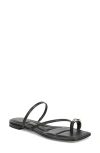 Vince Polli Toe Loop Sandal In Black