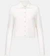 Vince Cashmere-wool Polo Cardigan In White