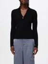 Vince Snap Polo Sweater In Schwarz