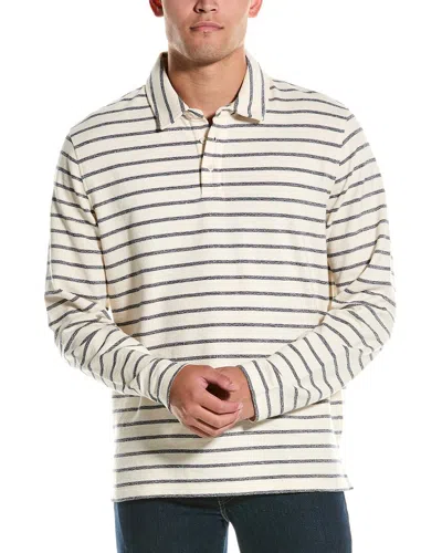 Vince White & Blue Striped Polo