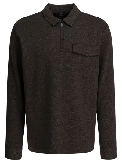 VINCE POLO SHIRTS BROWN