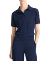 Vince Short Sleeve Polo Shirt In Navy