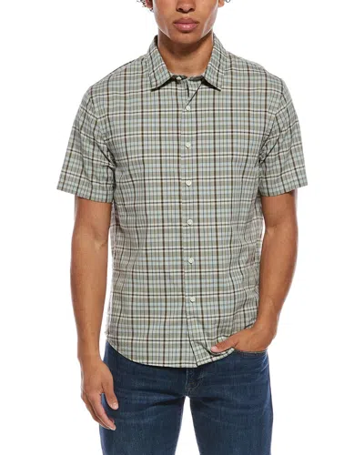 Vince Polson Plaid French Placket Shirt In Multi