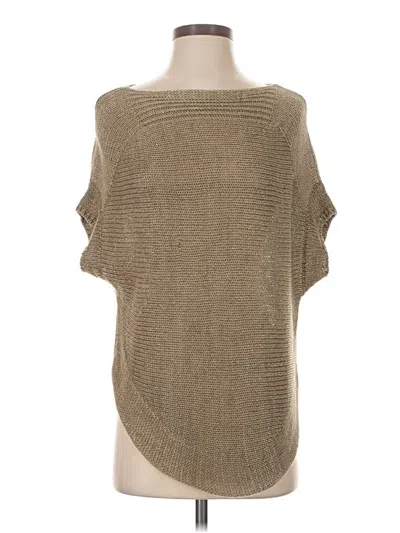 Pre-owned Vince Poncho In Tan