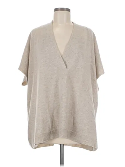 Pre-owned Vince Poncho In Tan