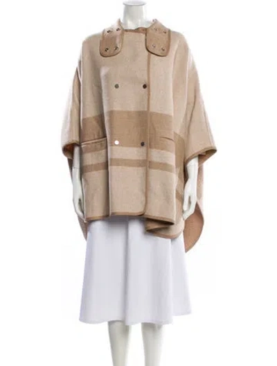 Pre-owned Vince Poncho Wool Jacket In Neutral