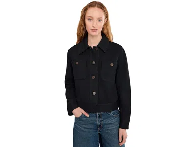 Vince Ponte Knit Jacket In Black