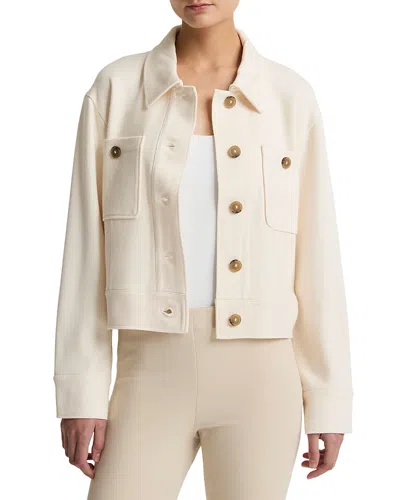 Vince Ponte Knit Jacket In Neutral