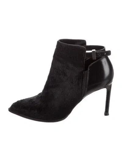 Pre-owned Vince Ponyhair Boots In Black