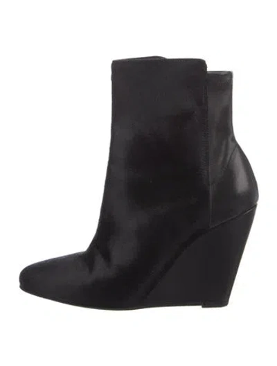 Pre-owned Vince Ponyhair Boots In Black