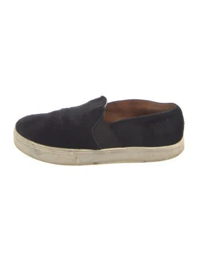Pre-owned Vince Ponyhair Loafers In Black