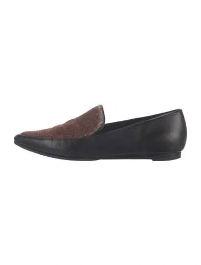 Pre-owned Vince Ponyhair Loafers In Blue