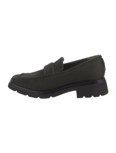 Pre-owned Vince Ponyhair Loafers In Green