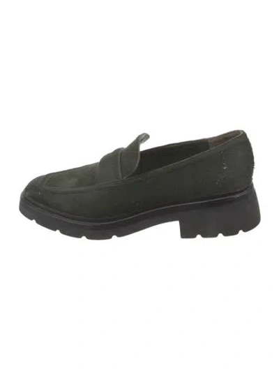 Pre-owned Vince Ponyhair Loafers In Green