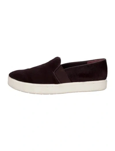 Pre-owned Vince Ponyhair Sneakers In Burgundy