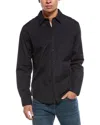 Vince Poplin Long Sleeve Classic Fit Button-up Shirt In Black