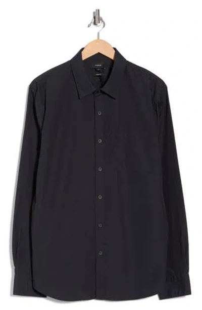VINCE VINCE POPLIN LONG SLEEVE CLASSIC FIT BUTTON-UP SHIRT