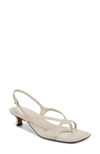 Vince Posie Leather Kitten Heel Slingback Sandal In Neutral