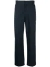 Vince Pressed-crease Four-pocket Straight-leg Trousers In Blue