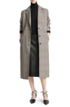 Vince Pressed Plaid Wool Blend Coat In Multi